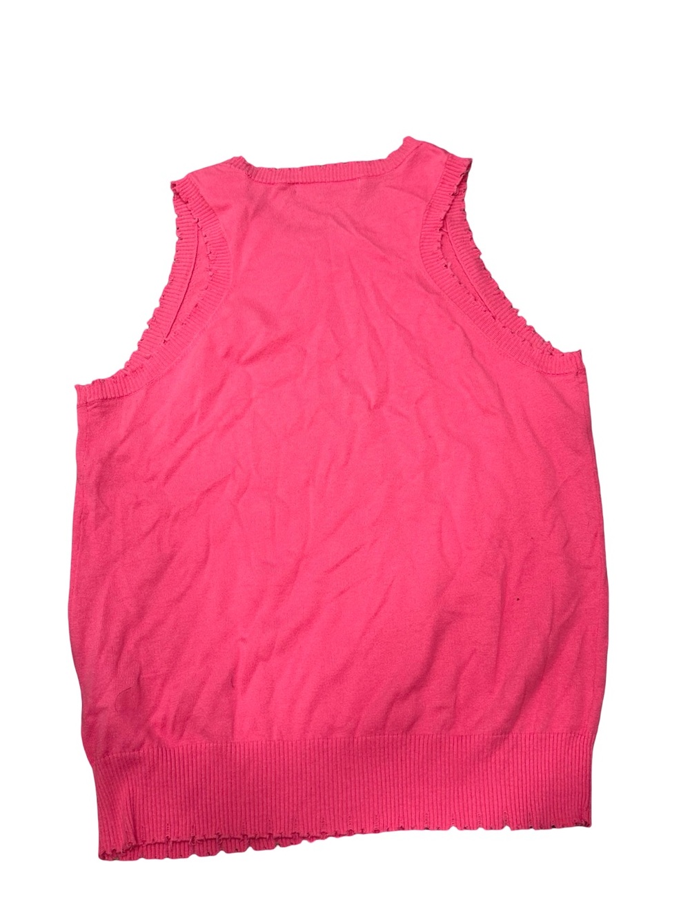 EUC Decker Luxe Women’s Large Sleeveless Knit Tank Top - Hot Pink